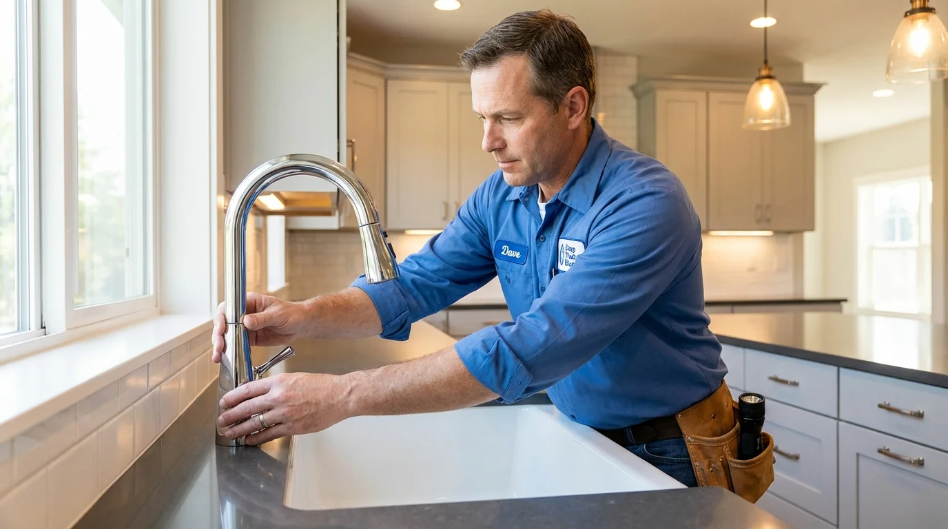 Kitchen faucet installation by Johns Plumbing LLC in Libertyville
